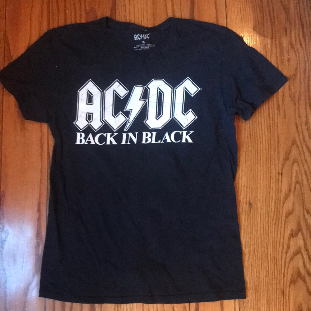 Black AC/DC Rock T shirt Adult Small